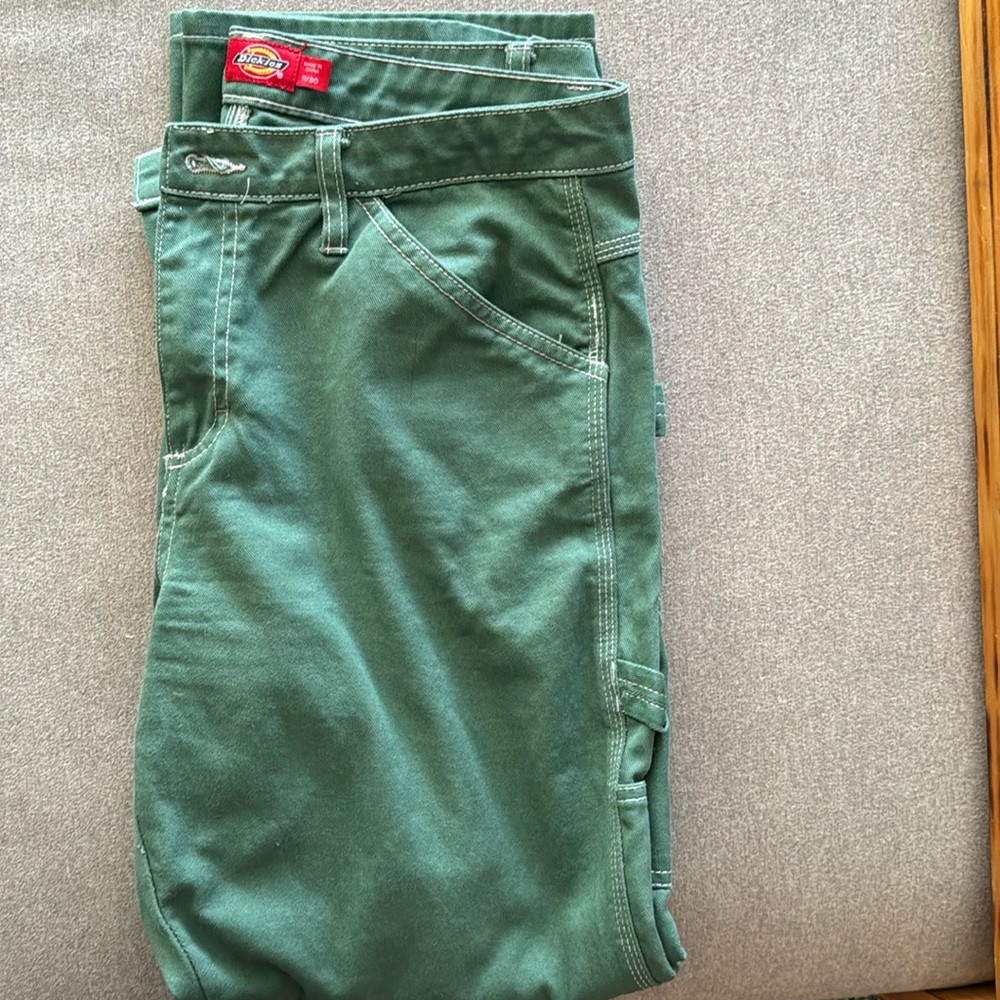 Dickies - Green Contrast Carpenter Workwear Relaxed Pants